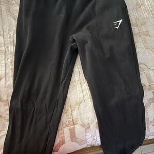 Gymshark Black joggers with White Logo